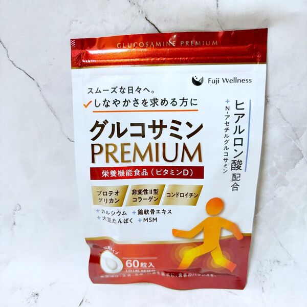 グルコサミン PREMIUM プロテオグリカン コンドロイチン ヒアルロン酸 膝関節 サプリ 非変性Ⅱ型コラーゲン 60日分