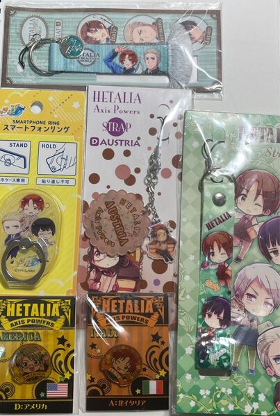 ヘタリア ストラップ アニメグッズ 6点