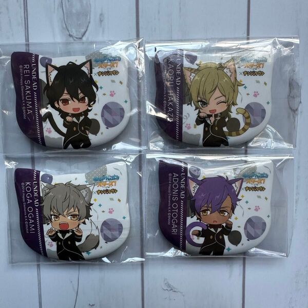 あんスタ UNDEAD ナンジャタウンねこ型缶バッジ 零 薫 晃牙 アドニス