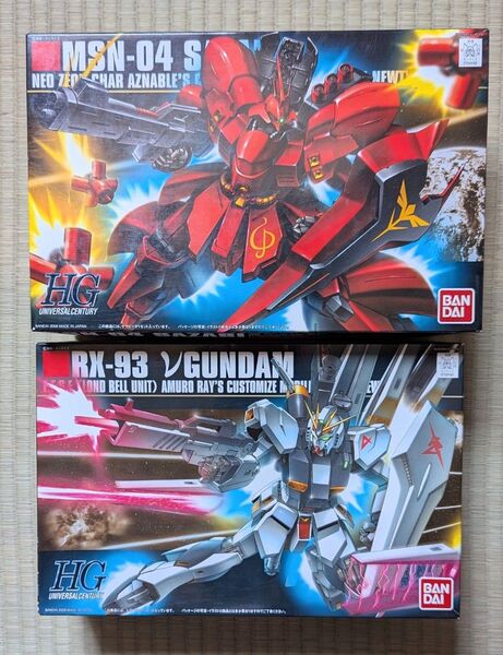 機動戦士ガンダム 逆襲のシャア ガンプラ HG νガンダム HG サザビー (ニューガンダム+サザビー2個セット) 新品未組立