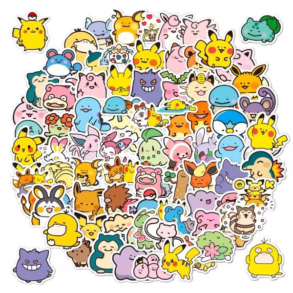 ポケモン 可愛い ステッカー シール 100枚 防水 アニメ