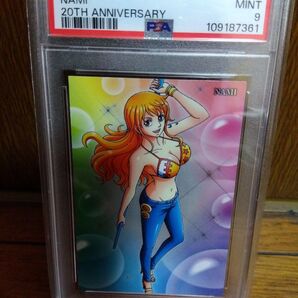#可愛い ワンピース カードゲーム ナミ 20周年記念 psa9