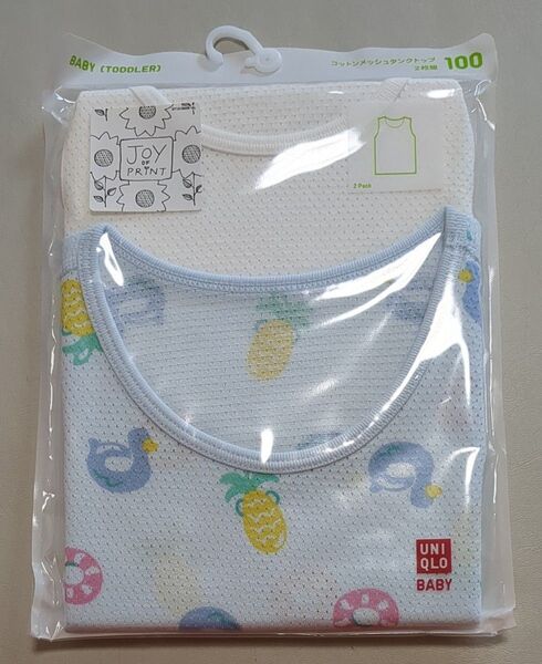 ユニクロ コットンメッシュタンクトップ 100 キッズ ベビー
