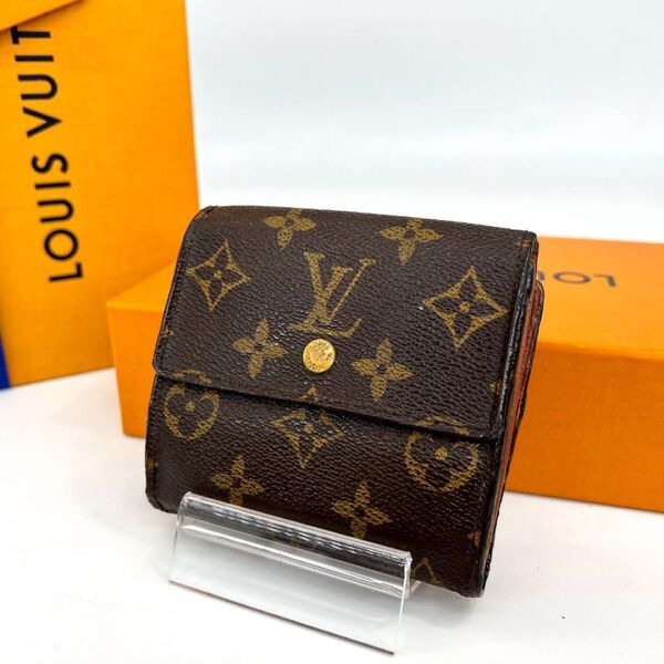 美品ルイヴィトン正規品 2415モノグラム 三つ折り財布 コンパクト 収納力抜群