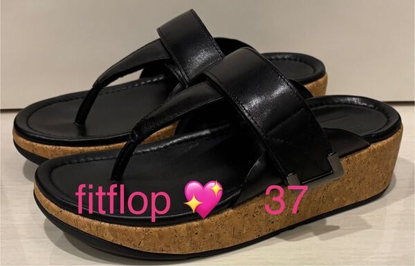fitflop トングサンダル コルクソール 厚底 レザー 37