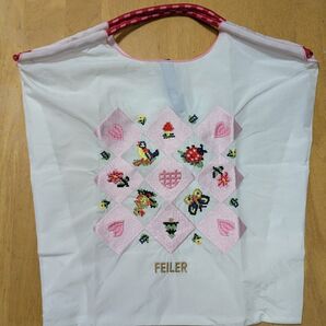 週末お値下げ!刺繍エコバッグ トートバック ホワイト Mサイズ カワイイ