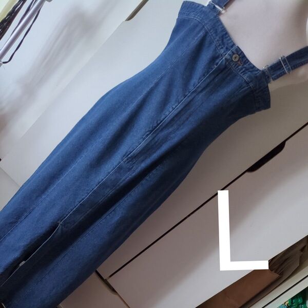 デニムジャンパースカート L