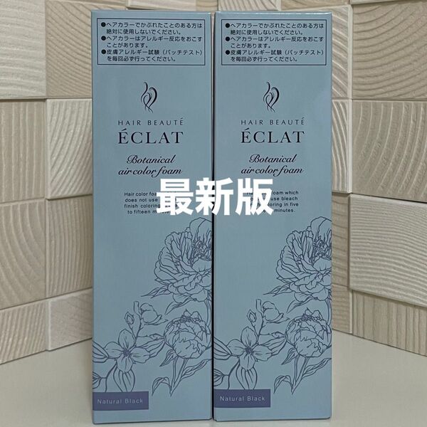 ヘアボーテ エクラ ボタニカル エアカラーフォームup ナチュラルブラック 150g×2 ブラック ヘアカラー 新品 未開封
