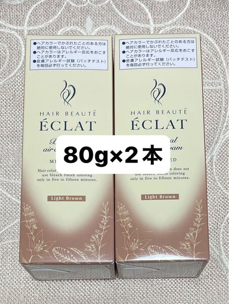 ヘアボーテ エクラ ボタニカル エアカラーフォームEX ライトブラウン 80g×2 ヘアカラー 新品 未開封