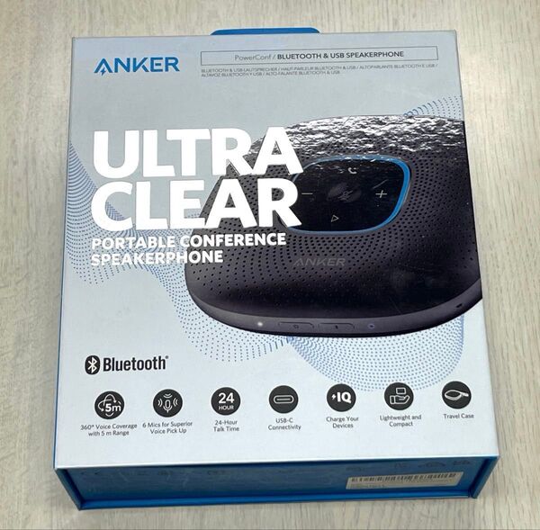 Anker PowerConf スピーカーフォン(グレー:メタリック)