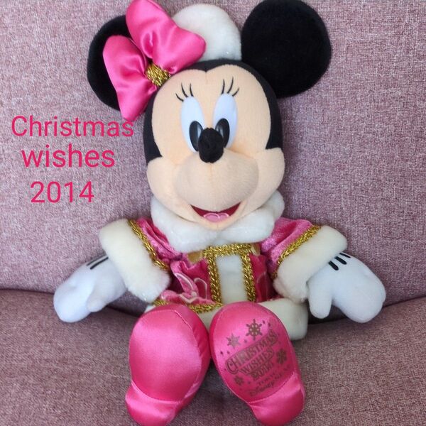 ディズニー クリスマスウィッシュ2014 ミニー ぬいぐるみ ピンク