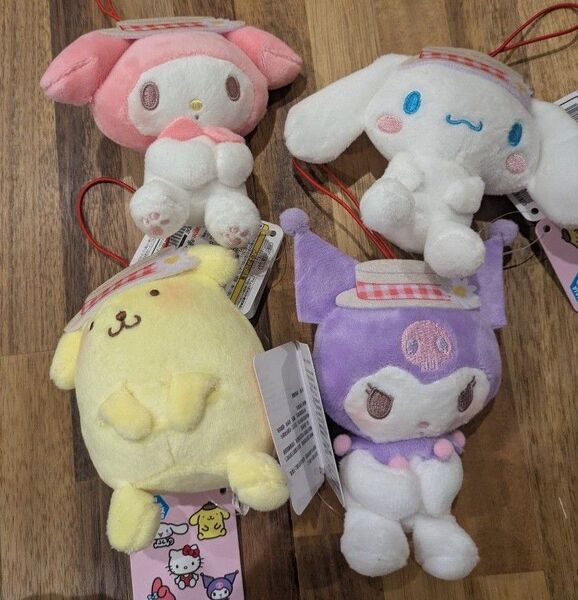 サンリオキャラクターズ ピクニック おすわりマスコット シナモン ポムポムプリン クロミ マイメロ