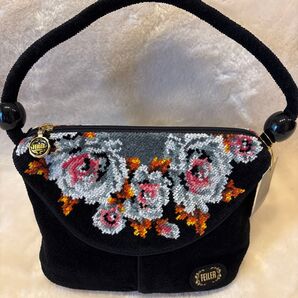 FEILER ハンドバッグ バラ刺繍 未使用