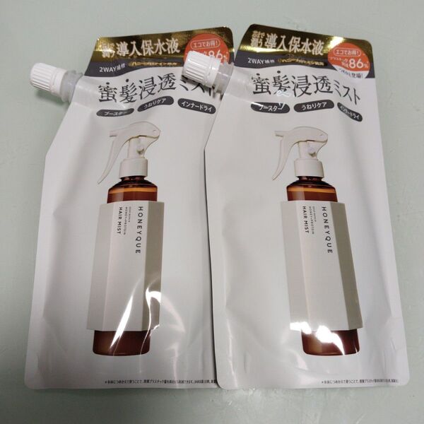 ハニーク ディープリペア 2WAY ヘアミスト モイスト(詰め替え)180ml 2パック