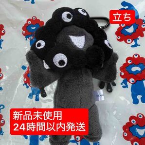 新品【立ち】大阪万博 黒ミャクミャク カラビナ付きマスコット ブラック