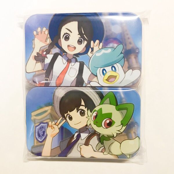 ポケモンセンター ポケモントレーナーズ パルデア編 プチ缶 コレクション アオイ ハルト ニャオハ クワッス セット SV