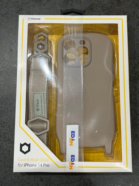 新品未開封 iFace アイフェイス iPhone14 Pro Hang and ケースショルダーストラップセット ライトベージュ