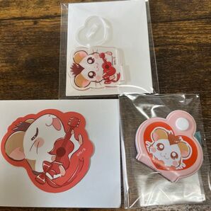 セリア ハム太郎 トンガリくん シール アクリルスタンド コードホルダー