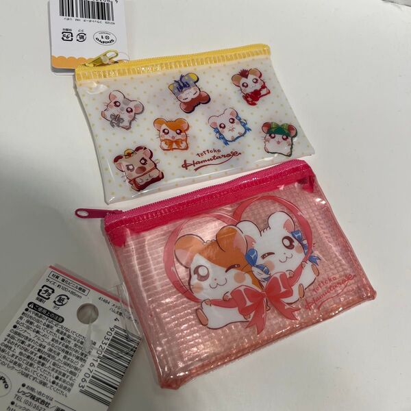 ハム太郎 アクリルスタンド 巾着 未開封 セリア フラットポーチ メッシュケース