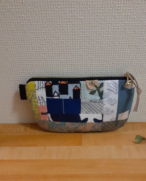 ミナペルホネンポーチ*フラット ハンドメイド ハギレ