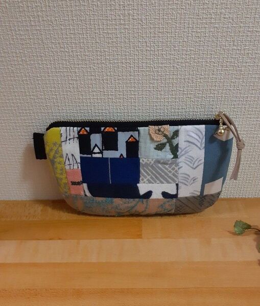 ミナペルホネンポーチ*フラット ハンドメイド ハギレ