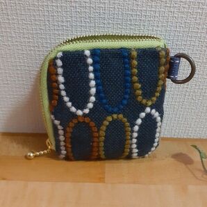 ミナペルホネンポーチL字 ハンドメイド ハギレ*小物入れ