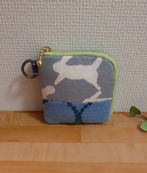 ミナペルホネンポーチL字 ハンドメイド 小物入れ