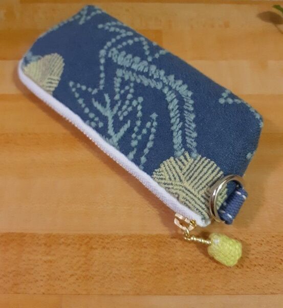 ミナペルホネンポーチミニマチあり ハンドメイド パッチ&ハギレ