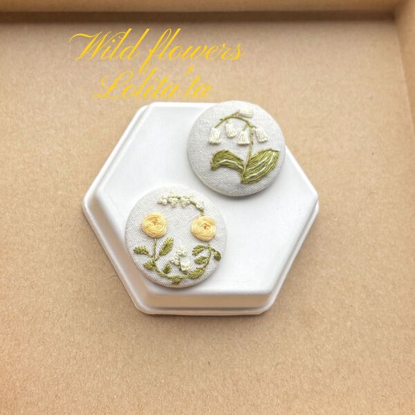 新作 ハンドメイド 刺繍ブローチ 北欧風 刺繍ブローチ 一点物 ギフトにも すずらん ローズ061