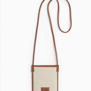 H&M キャンバススマートフォンバッグ マルチミニショルダー スマホショルダー 新品
