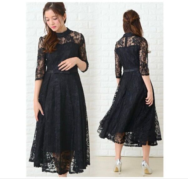 LACE LADIES 総レースワンピース ドレス フォーマル 結婚式 二次会