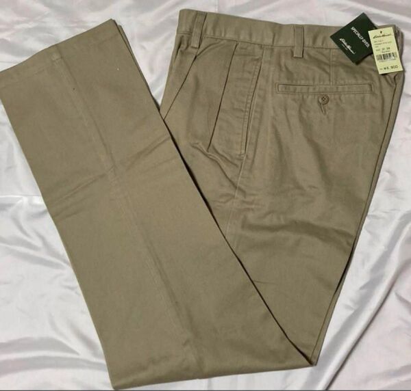 廃番! Eddie Bauer エディーバウアー チノパンツ 79cm カーキ 未使用