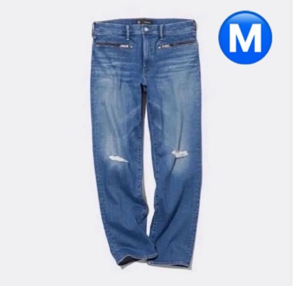 完売! GU×UNDERCOVER スリムダメージジーンズ Mサイズ ブルー 未使用 アンダーカバー ジーユー