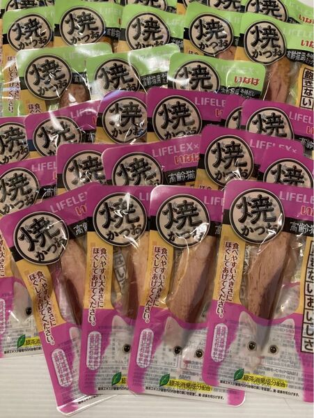 綿棒個包装1本&いなば高齢猫焼きかつお2種 計30本
