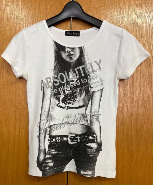 レディース★Pendora★半袖Tシャツ M 生成り地 中古品