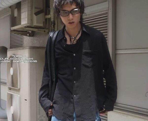 Our Legacy 24ss Classic Shirt 48 Black シャツ 長袖 L ブラック