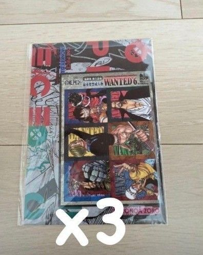 3セット ONE PIECE 最強ジャンプ9月特大号 付録 ポストカード ステッカー ワンピース