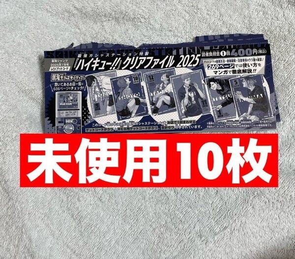 ハイキュー 最強ジャンプ 最強ガシャステーション クリアファイル