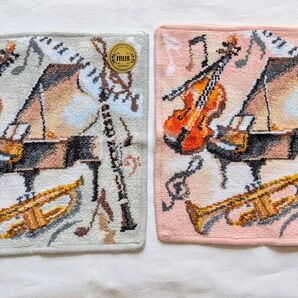 FEILER フェイラー ハンカチ コンチェルト ピンク グレー シール付き