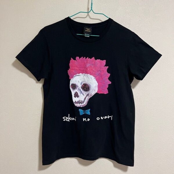 SEKAI NO OWARI セカイノオワリ セカオワ スカル 頭蓋骨 半袖 Tシャツ ライブ 黒 ブラック S