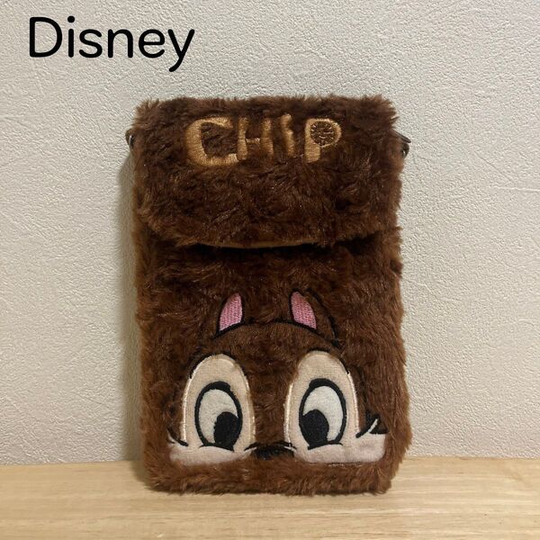 Disney ディズニー チップ&デール チップ ポーチ 入れ物 小物入れ ポシェット ミニバッグ スマホ 海外購入 レア 美品