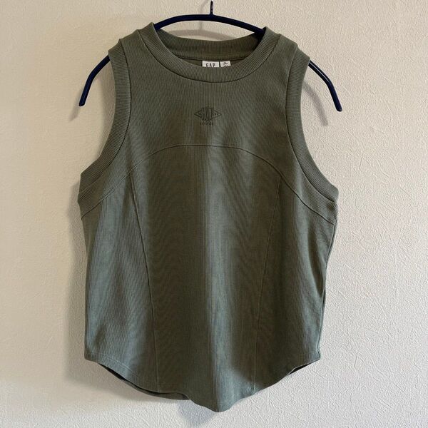 GAP ORIGINAL ギャップオリジナル ノースリーブ タンクトップ リブニット 緑 モスグリーン カーキ 1969 L XL