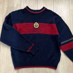 1+2piarsposts ネイビー ニット 130 ワッペン