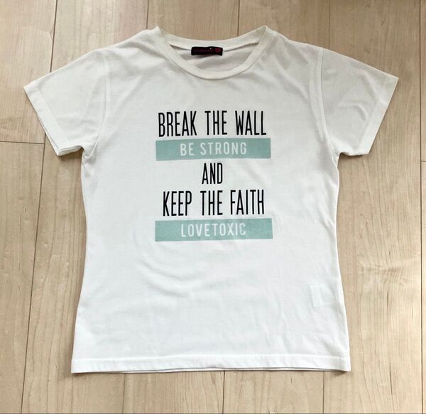 ラブトキシック Tシャツ 150/M 半袖 ホワイト ロゴ 白 ロゴTシャツ