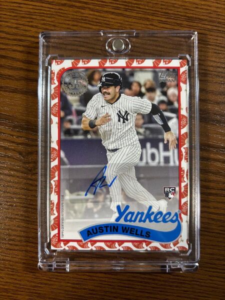 Austin Wells 直筆サインカード 2024 Topps Japan Edition Yankees