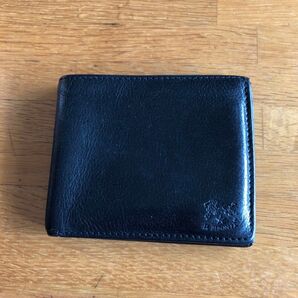 IL BISONTE 二つ折り財布 ブラック レザー