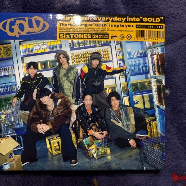 初回盤B DVD付 BOX仕様 SixTONES CD+DVD/GOLD 25/1/15発売