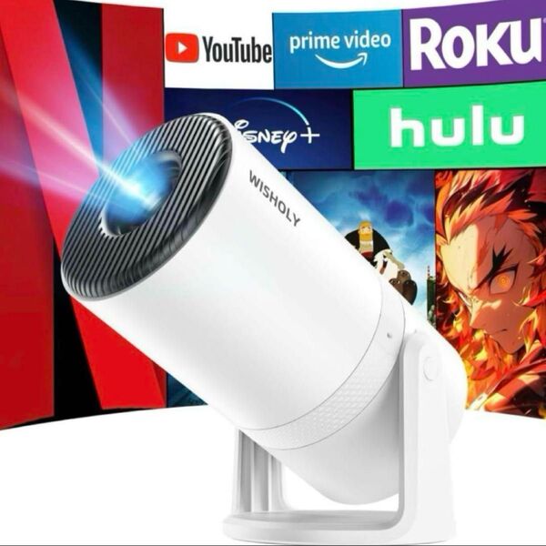 プロジェクター Android TV搭載 270°回転 1080P 自動台形補正 4K プロジェクター小型