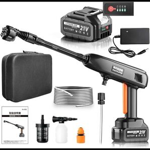 高圧洗浄機 コードレス 充電式 ブラシレスモータ搭載 家庭用 洗車 20000m マキタ互換 LED残量表示 噴射距離10M