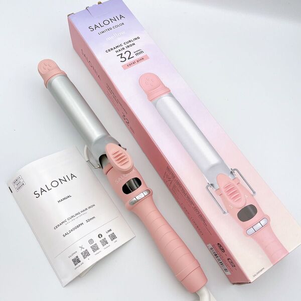 SALONIA サロニア セラミック カール ヘアアイロン32mm 海外対応